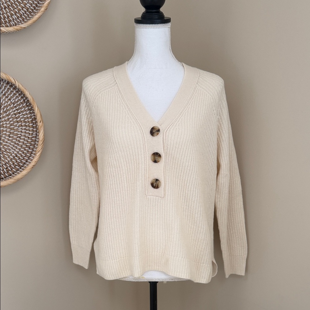 MADEWELL Lyle Rib Henley Sweater - Picture 2 of 8
